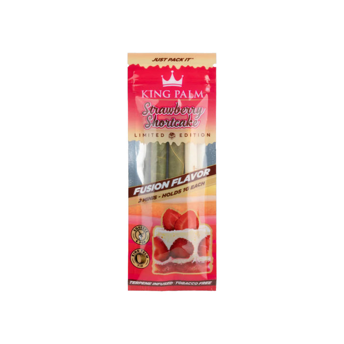 King Palm Mini Rolls 2ct - Strawberry Shortcake